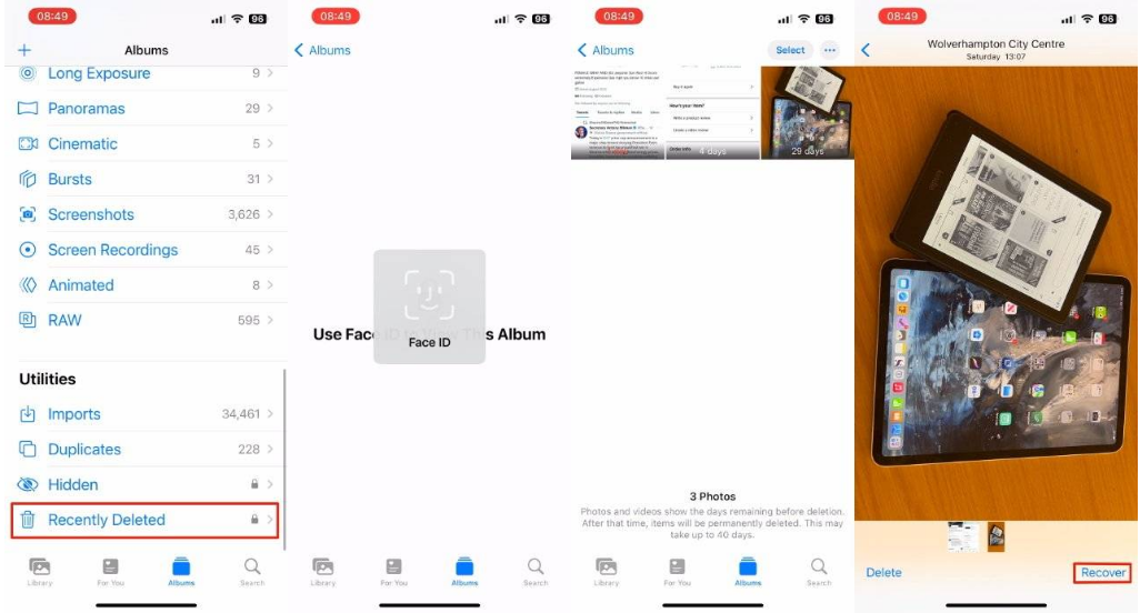 湖北苹果14维修分享 iPhone14 上恢复已删除的照片 