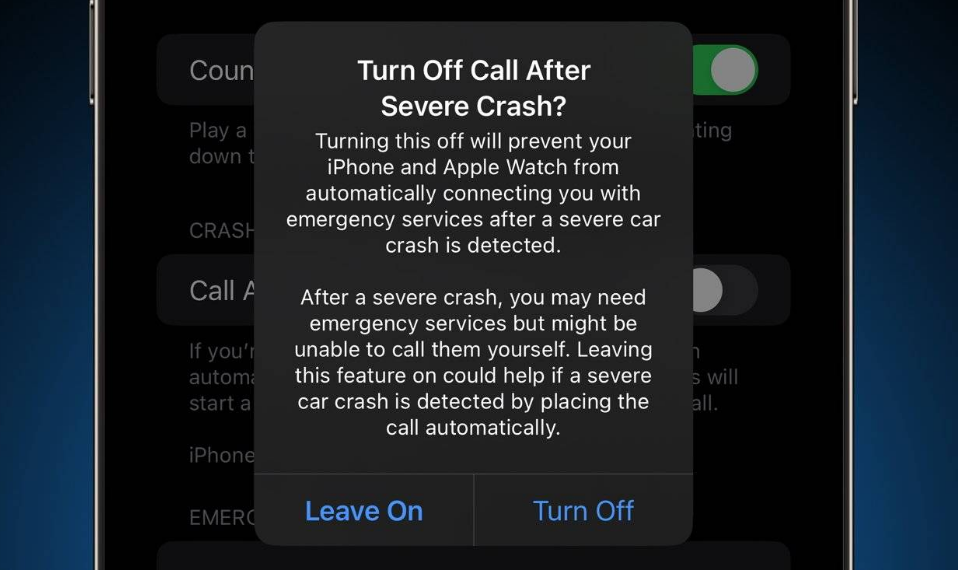 湖北苹果14维修分享 iPhone 14 和 Apple Watch 上关闭崩溃检测 